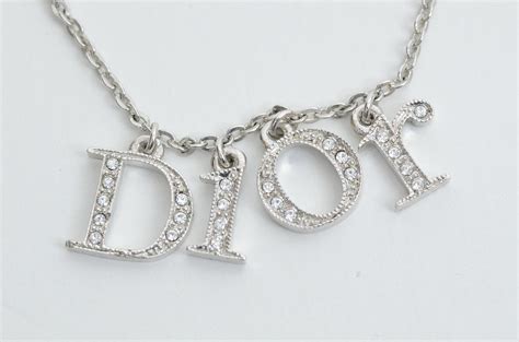 dior dange letter necklace|christian Dior necklace for sale.